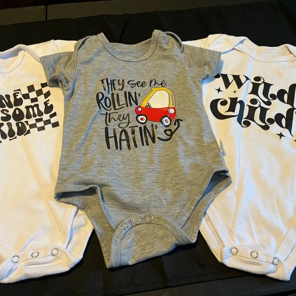 🌹Handmade Boys Onsie’s‎ . NWT. 3 for $10 NWOT